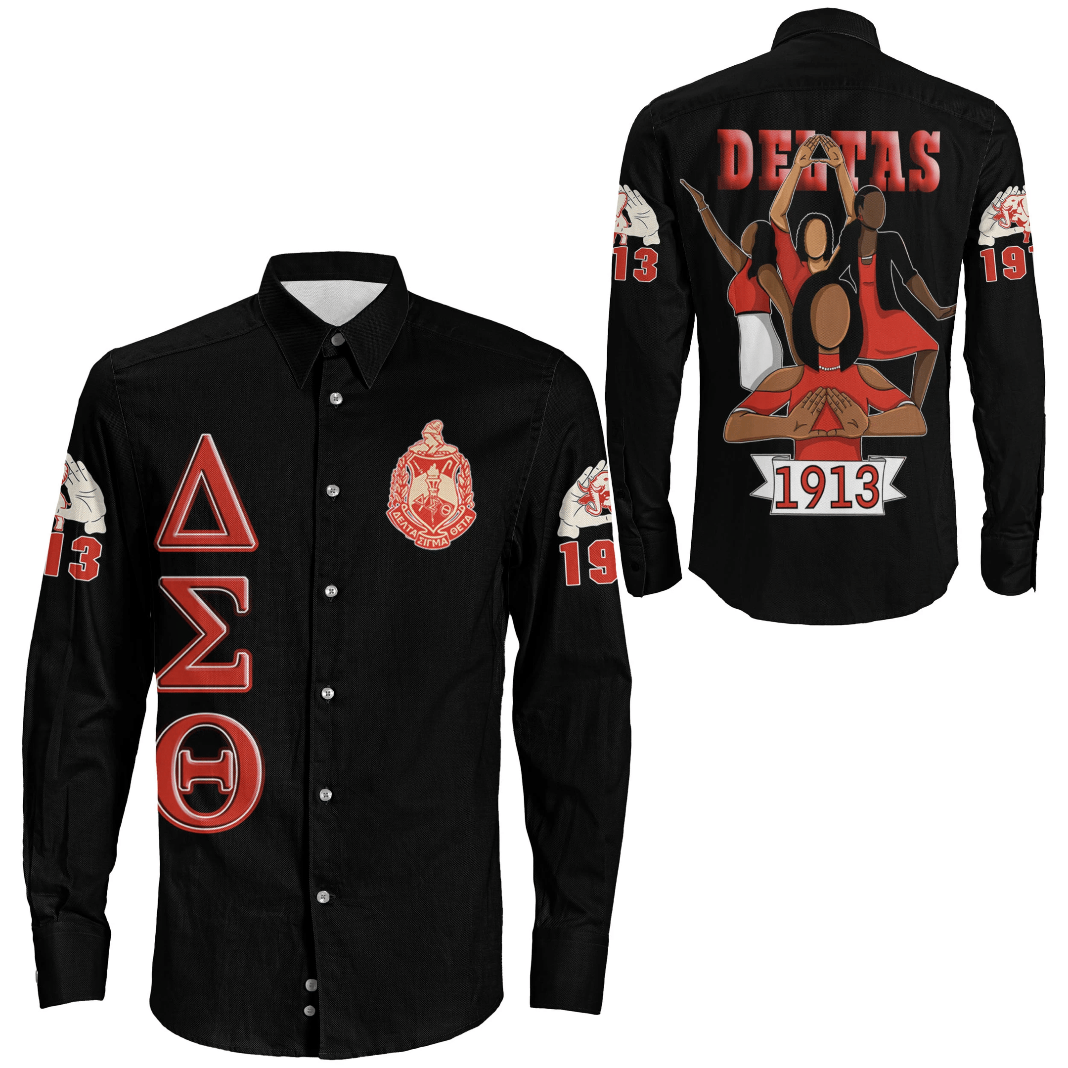 Africa Zone Shirt – Delta Sigma Theta Sisterhood Long Sleeve Button Shirt A31