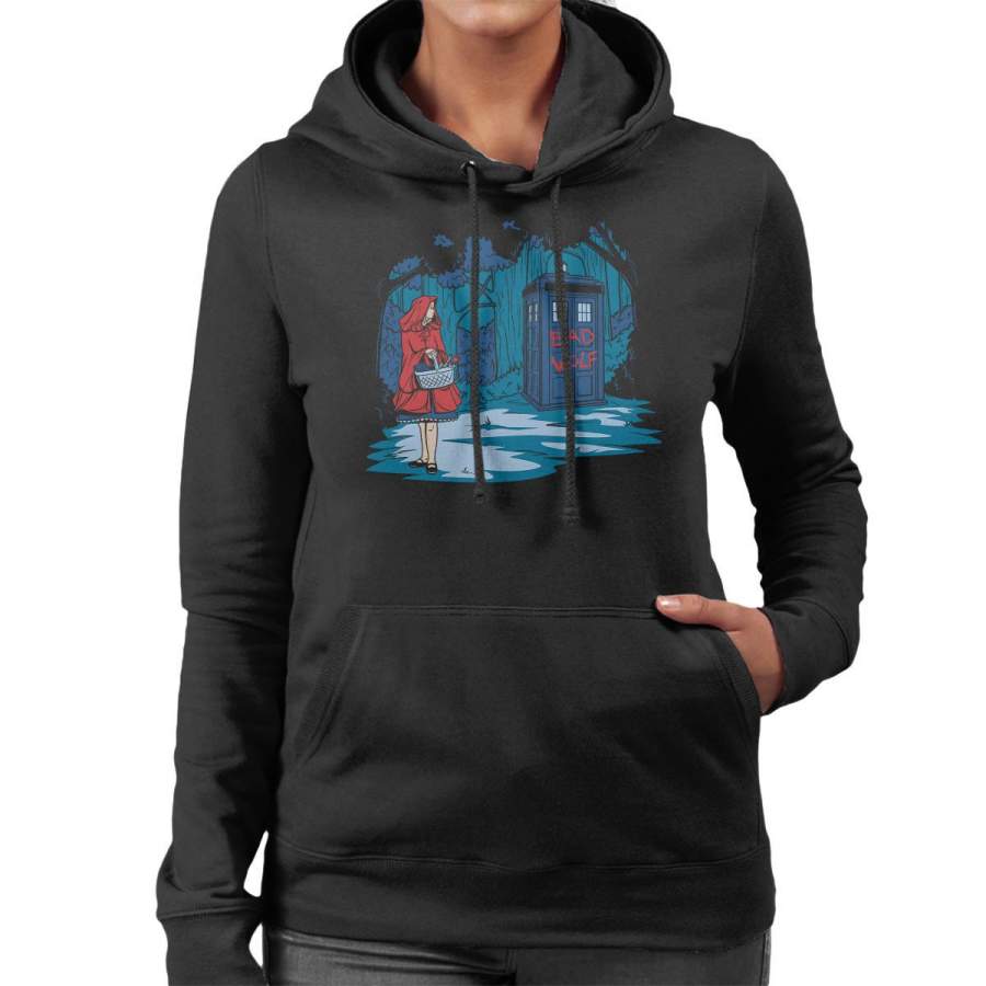 Big Bad Wolf Doctor Who Tardis Women’s Hooded Sweatshirt