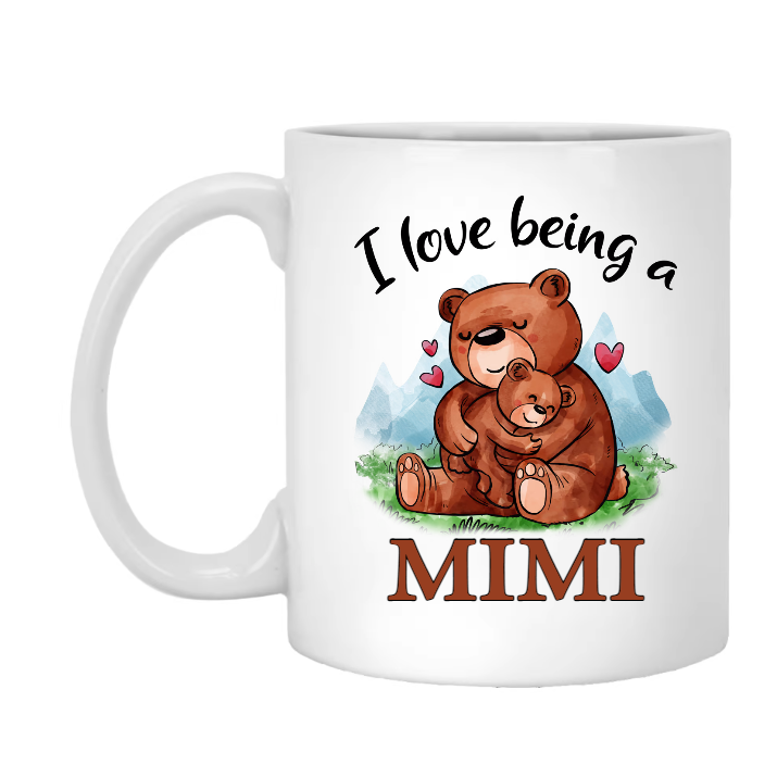 Personalized I Love Being A Grandma With Any Animal Cute Mug