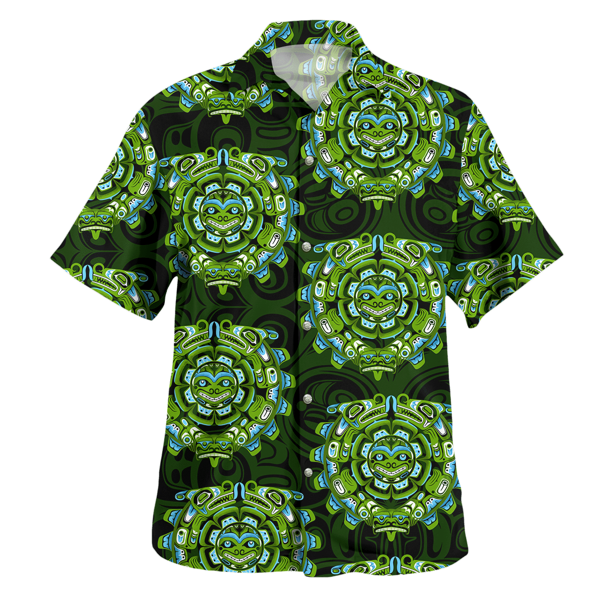 The Sea Serpent Green Color Unisex Fashion All Over Print Hawaiian Shirt Ha22033