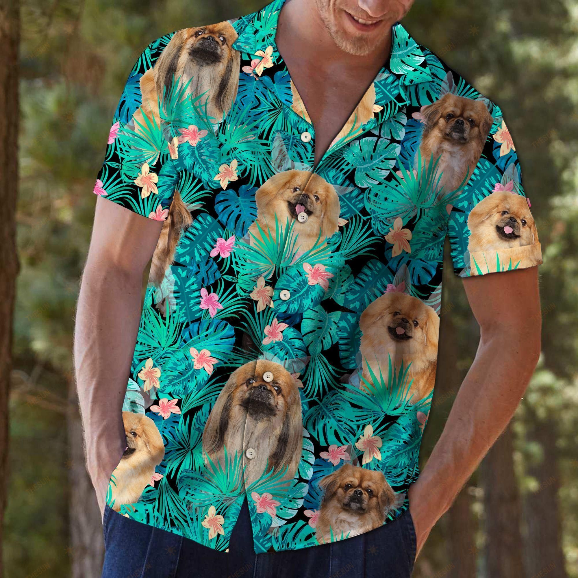 Pekingese Tropical Hawaiian Shirt Ha13570