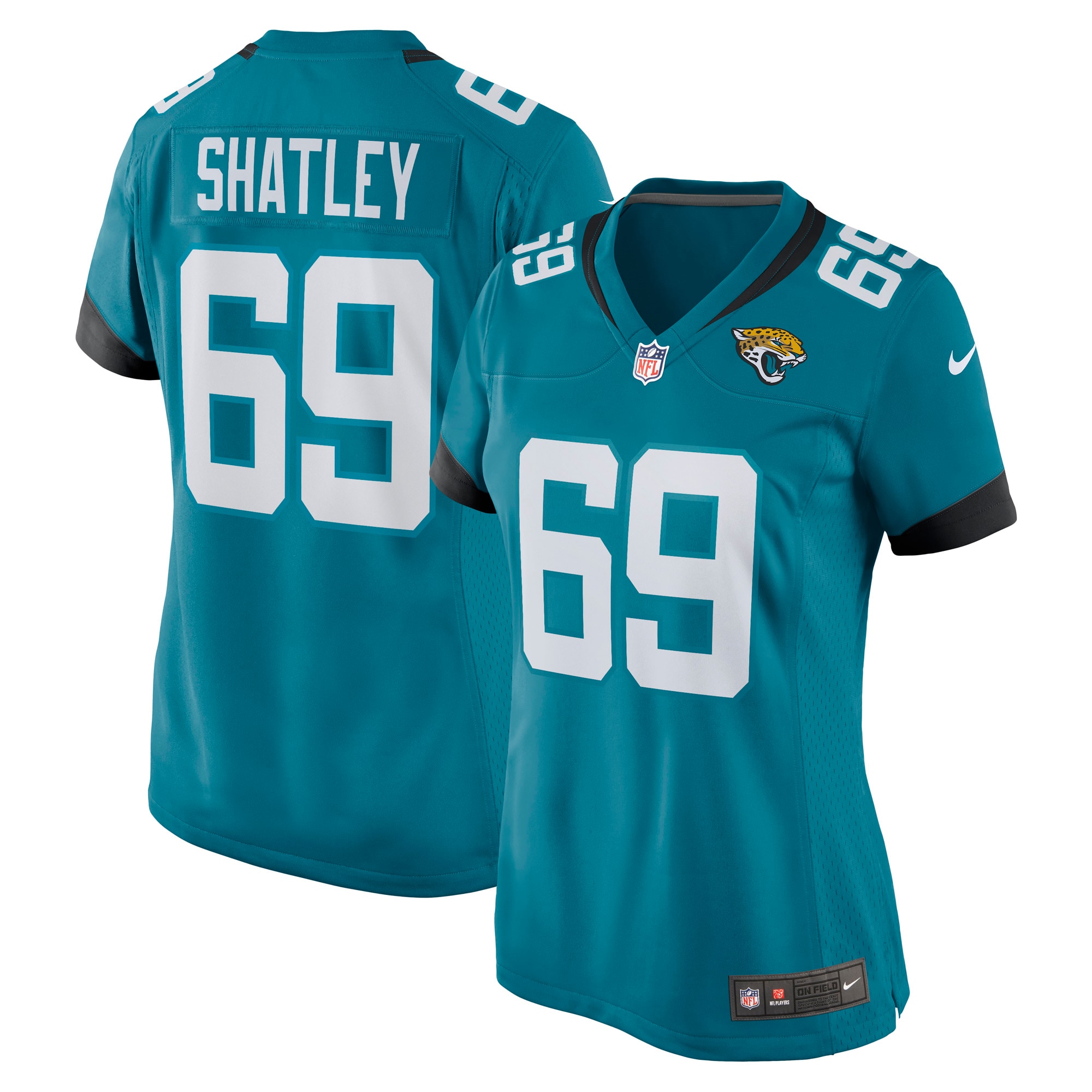 Women’s Jacksonville Jaguars Tyler Shatley Teal Game Jersey