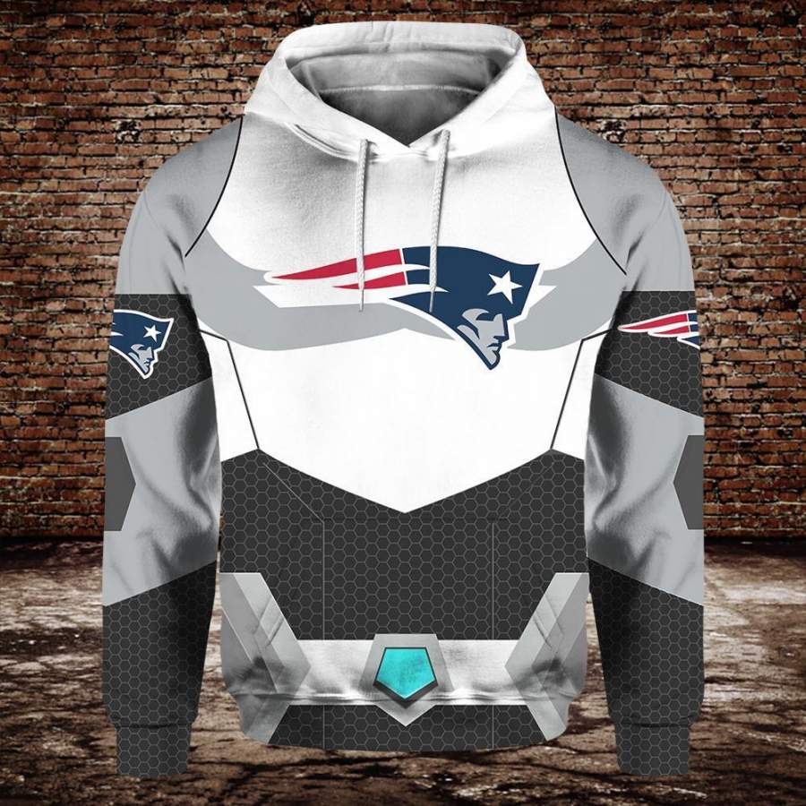 New England Patriots Silver Hoodie