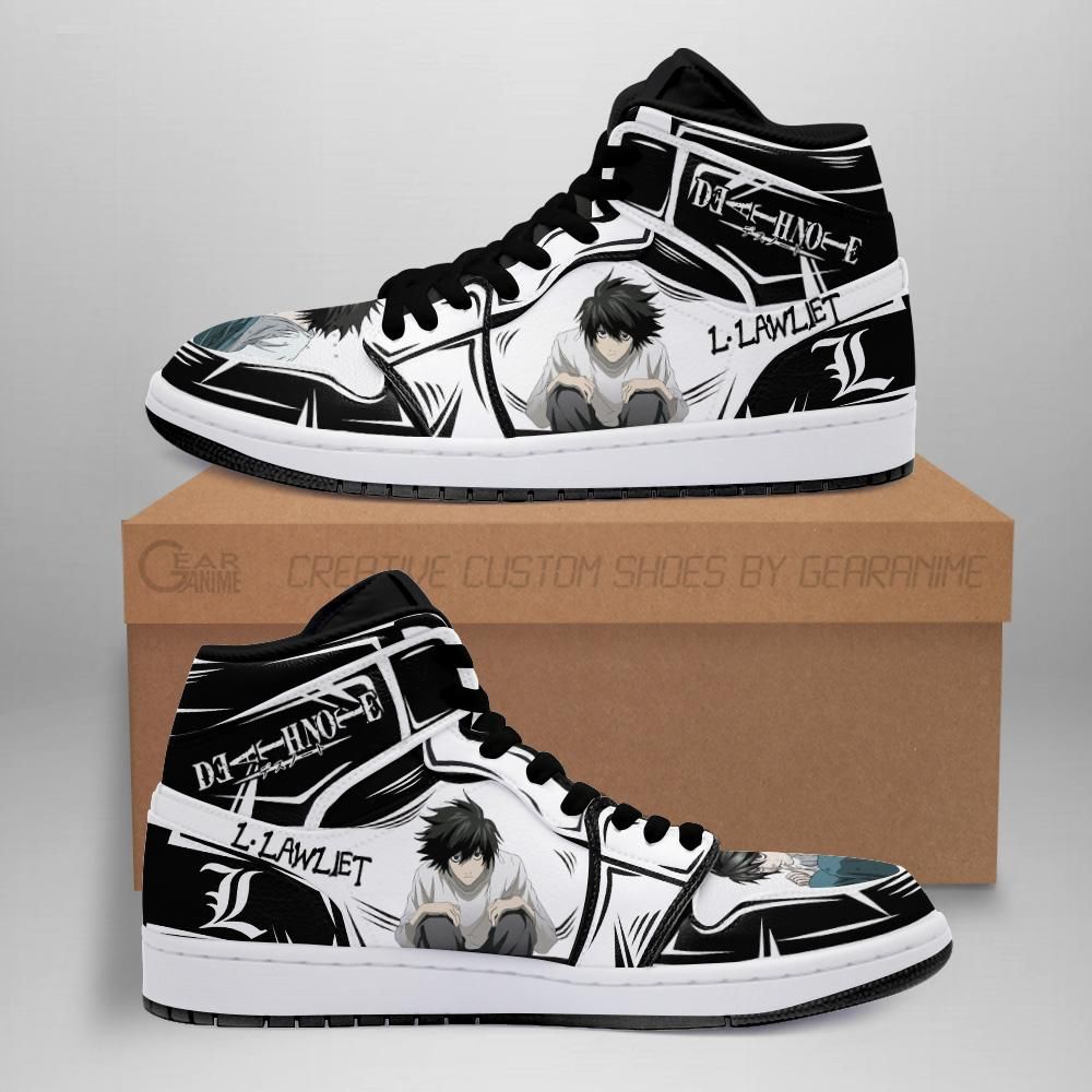 L. Lawliet Custom Death Note Anime Fan Mn05 Air Jordan Shoes Sport Sneakers