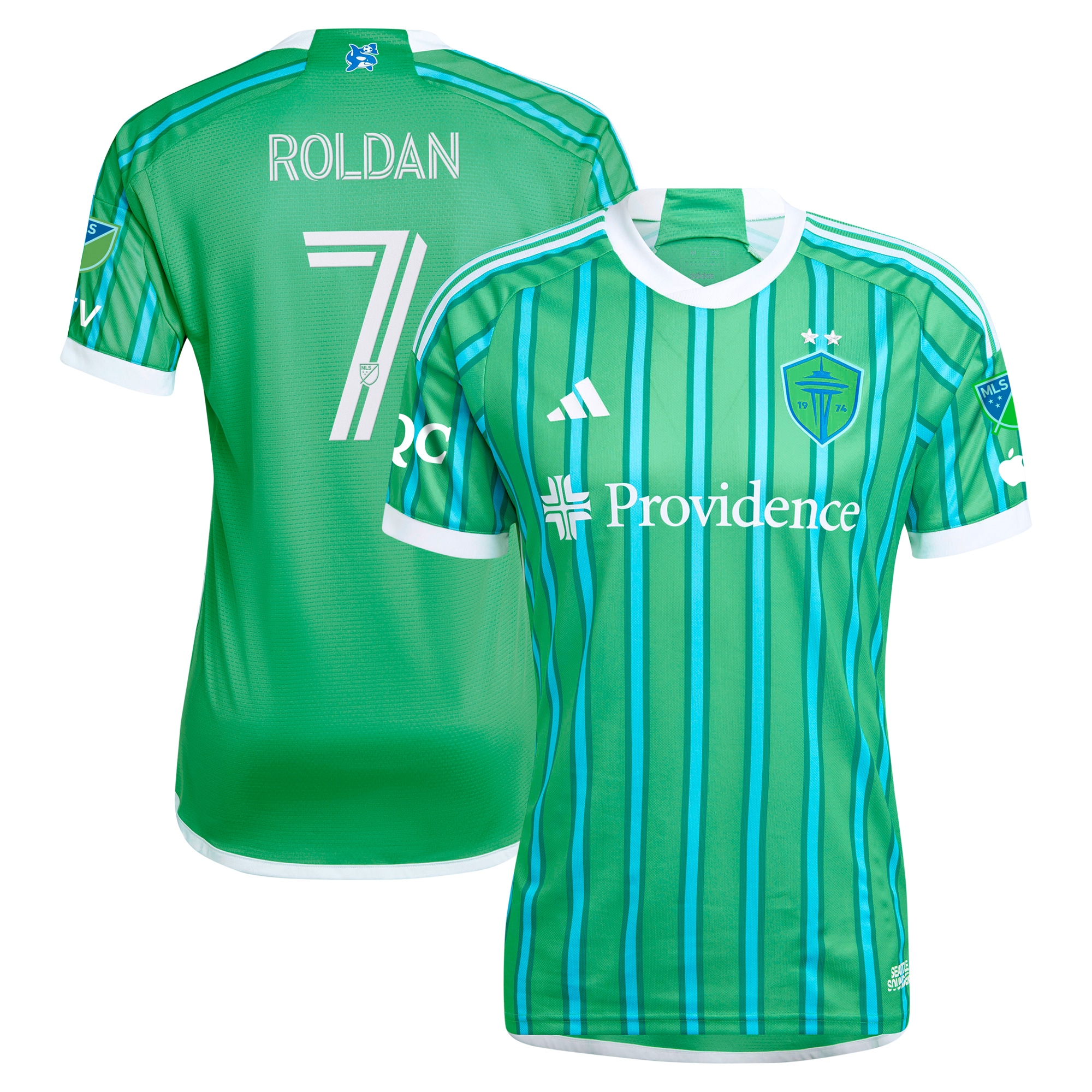 Cristian Roldan Seattle Sounders FC 2024 The Anniversary Kit Authentic Player Jersey  Green