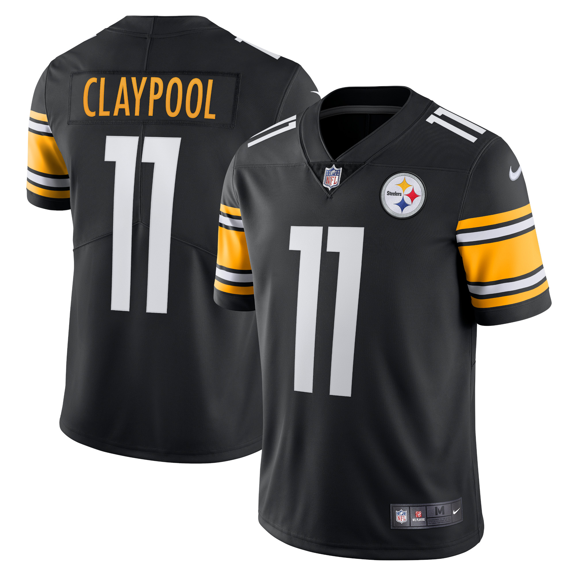 Men’s Pittsburgh Steelers Chase Claypool Black Vapor Limited Player Jersey