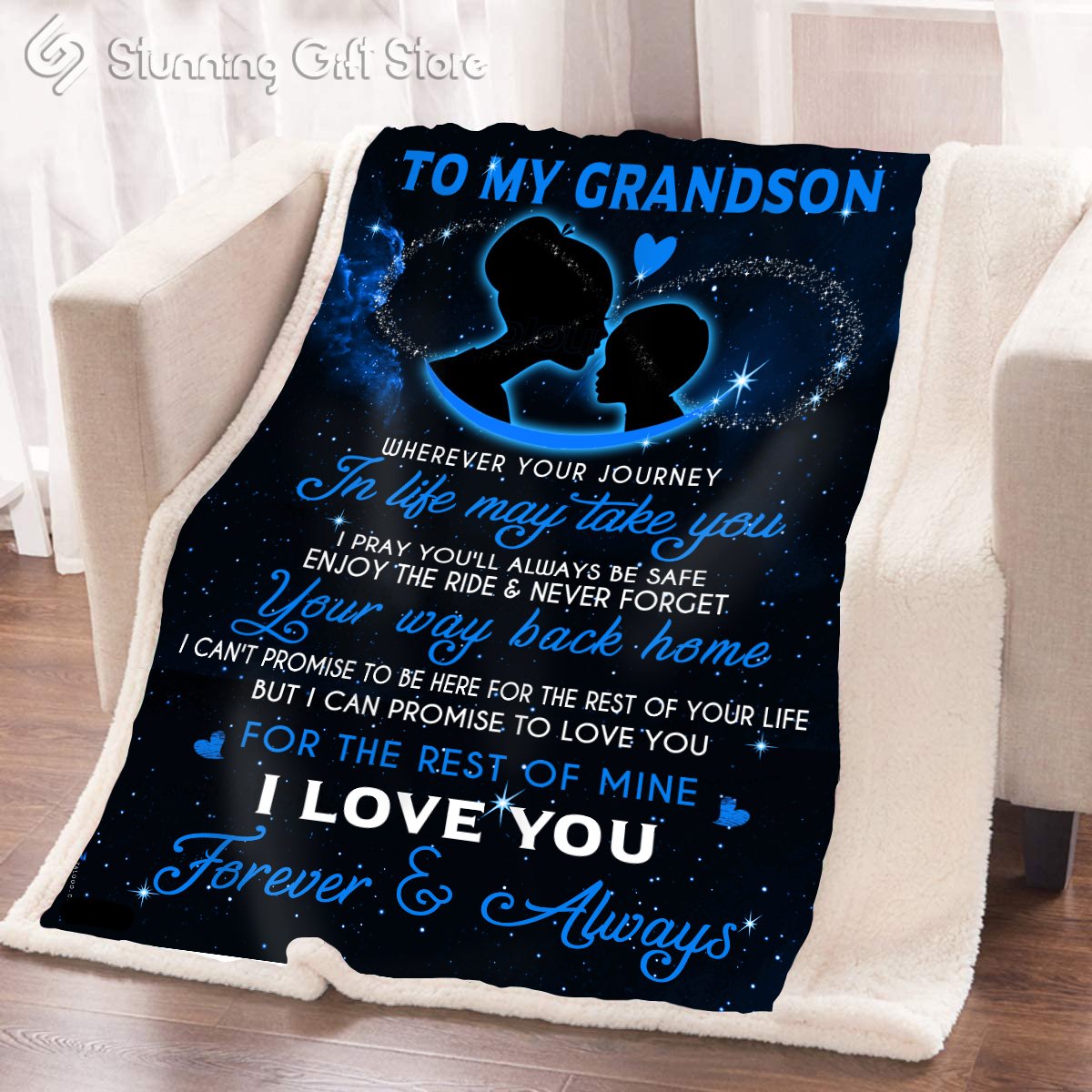 Stunning Gift To My Grandson Fleece Blanket Gift Idea From Grandma – Wherever Your Journey In Life