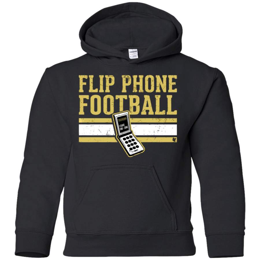 AGR Flip Phone Football Shirt G185B Gildan Youth Pullover Hoodie