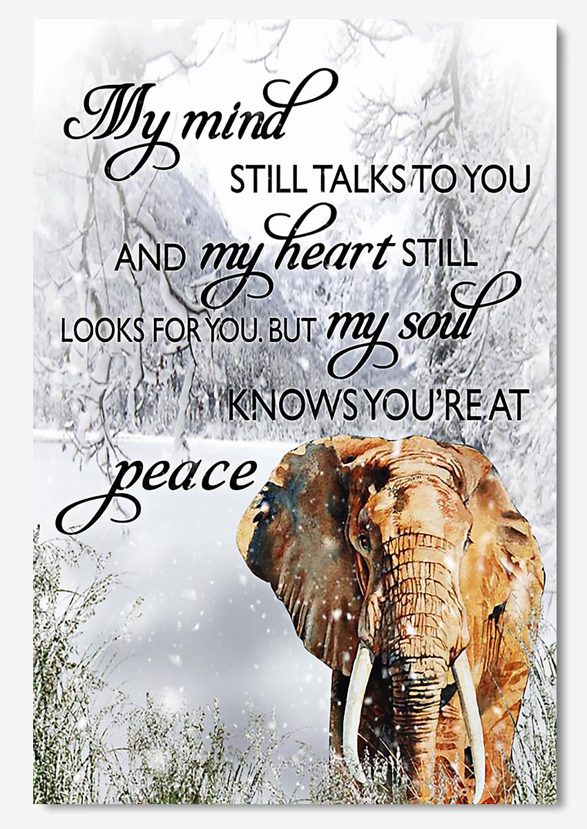 Elephant Youre At Peace Message Wall Art For Friend Soulmate Home Decor Poster