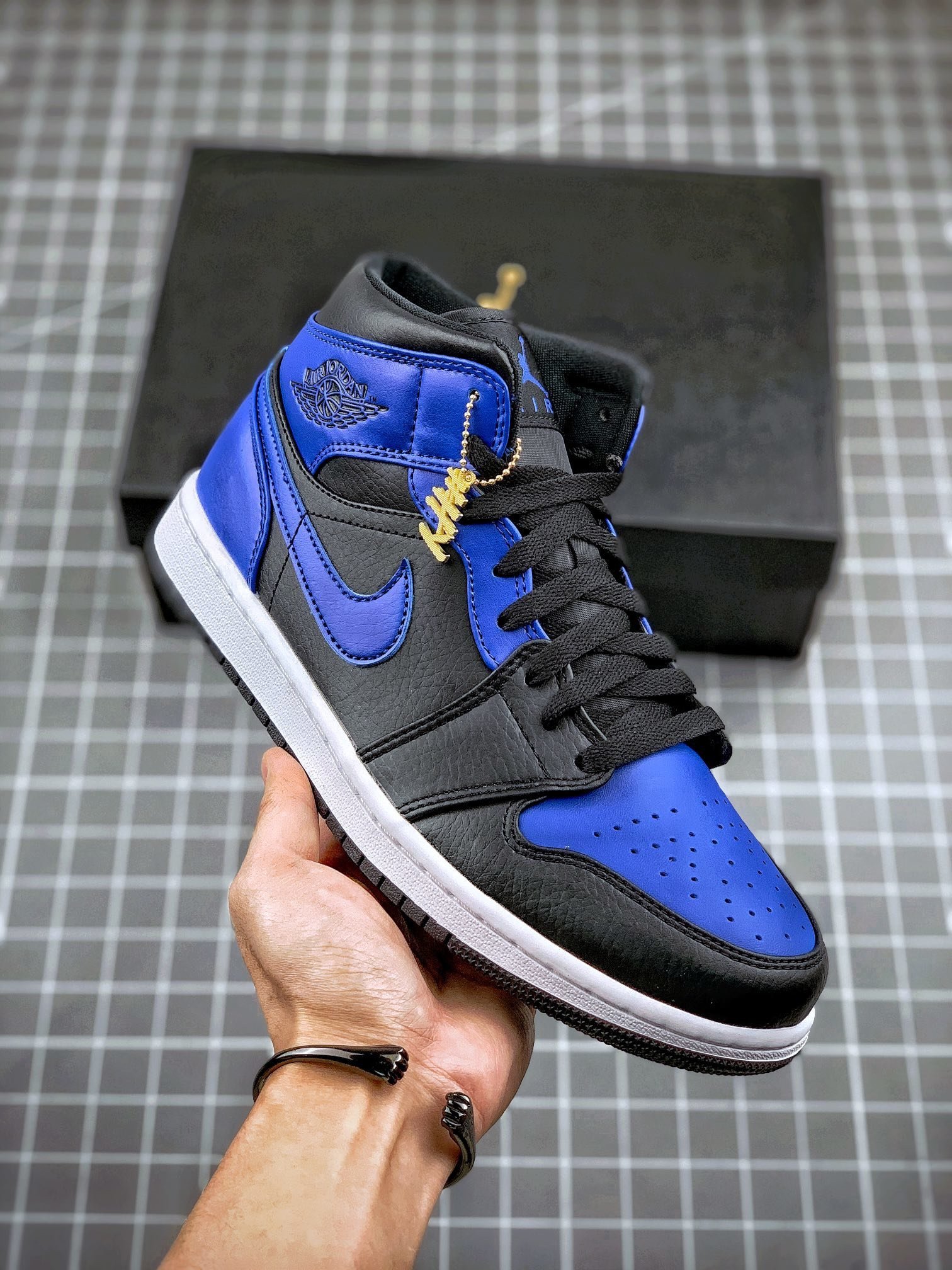 JD 1 Mid BlackHyper Royal-White 5341682