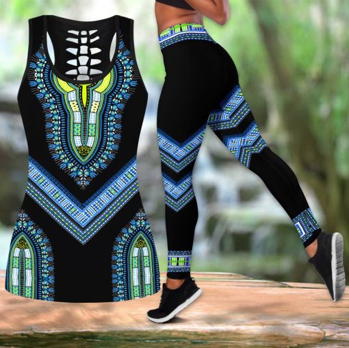 African Dashiki Pattern Combo Tank-Top And Legging