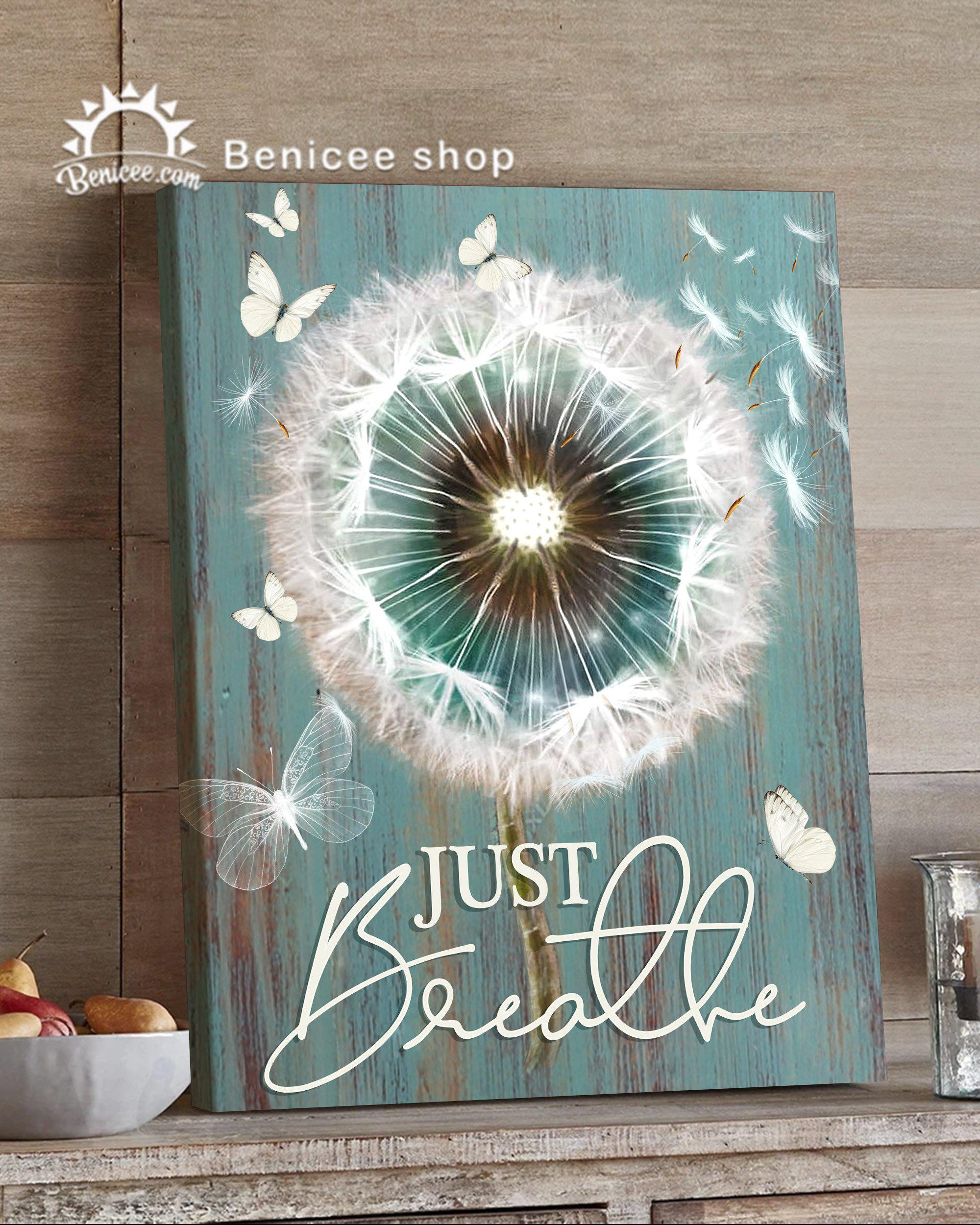 Benicee Hippie Flower Decor Wall Art Canvas Just Breathe Top 3 Home Decor Dandelion Art