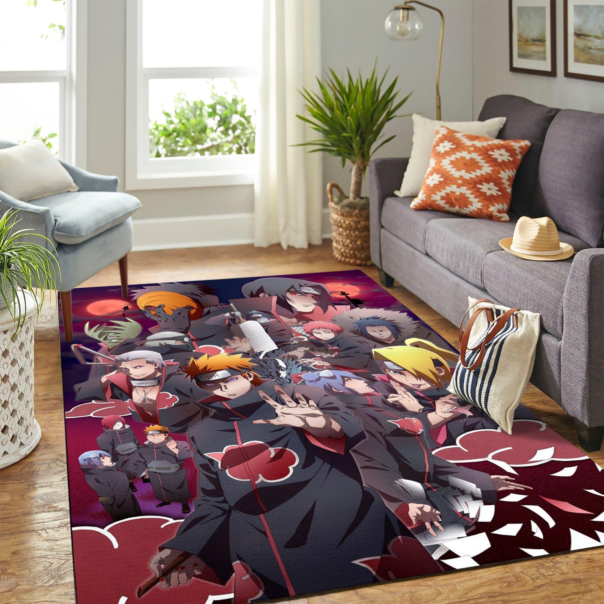 Akatsuki Members Carpet Area Rug – Home Decor – Bedroom Living Room Décor