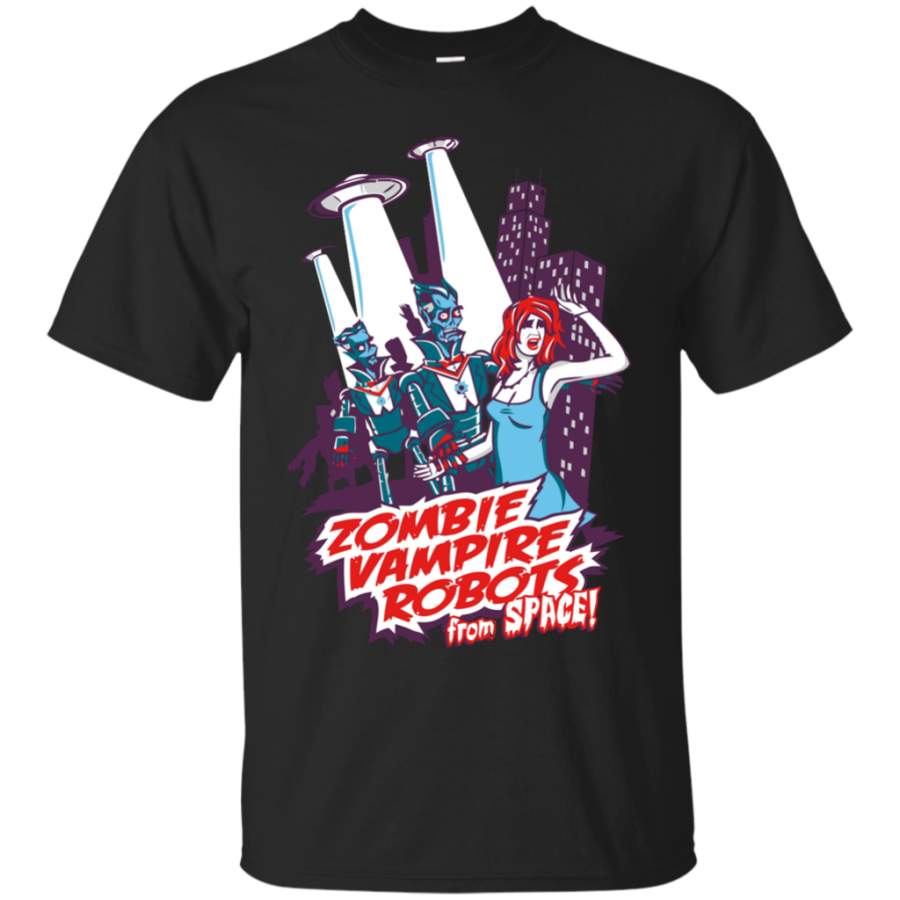 Zombie Vampire Robots from Space T-Shirt