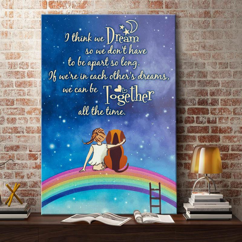 Beagle Dog Memorial Canvas And Poster We Can Be Together All The Time | Art Print | Home Decor | Room Decor | Wall Art