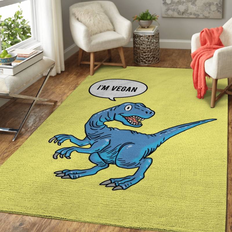 Vegan Dino  – Animals Area Rug Carpet