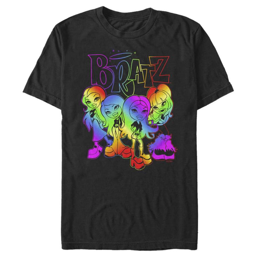 Bratz Men’s Rainbow Dolls  T Shirt Black S