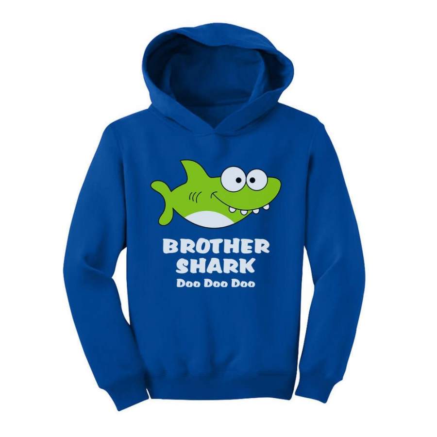 Brother Shark Doo Doo Gift For Big Brother Toddler Hoodie