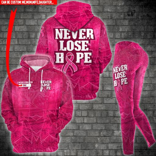 Breast Cancer Warrior- Yoga Pants And Custom Hoodie M46 All Over Printed
