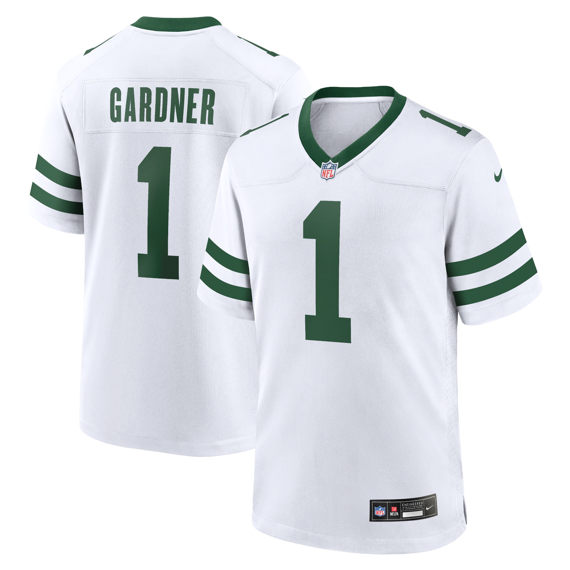 Youth New York Jets Ahmad Sauce Gardner White Game Jersey 2