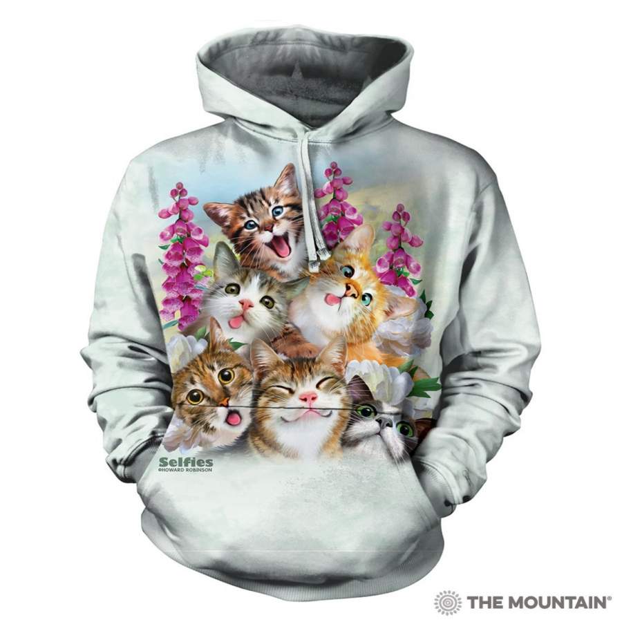 Kitten Selfie – Adult Unisex Hoodie Sweatshirt