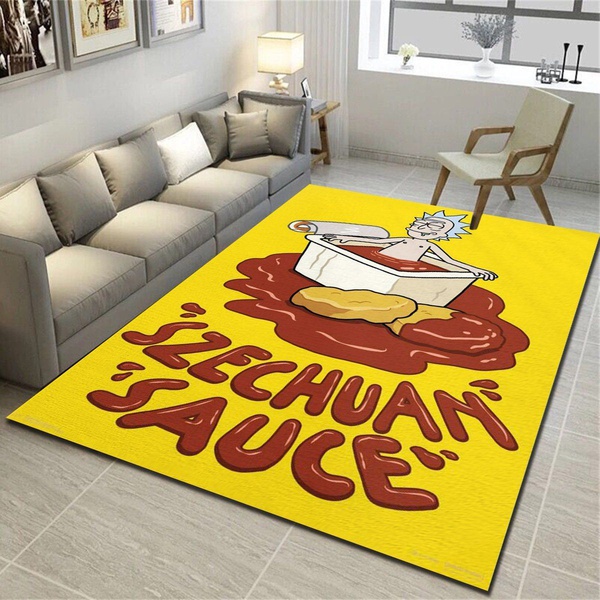 Rick And Morty Sauce Area Rug, Living Room Bedroom Carpet ...