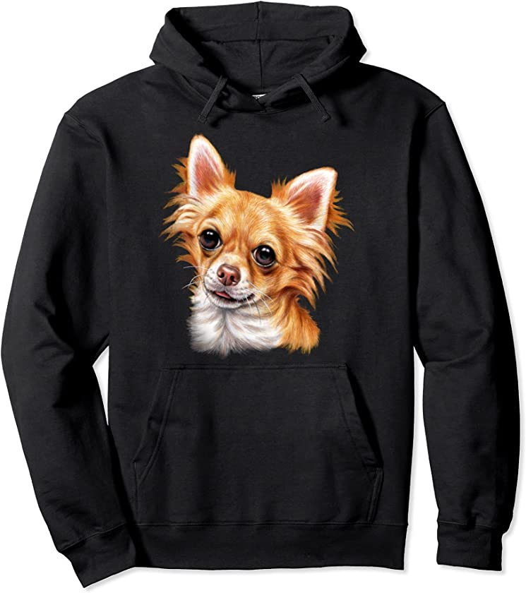 Dog Close Up Puppy Mugshot Picture Loves Dogs Pets Pullover Hoodie