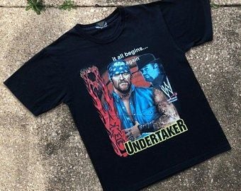 Vintage Undertaker Wrestling Tee – Wwe Wwf Wcw Made In Usa T-shirt 9140