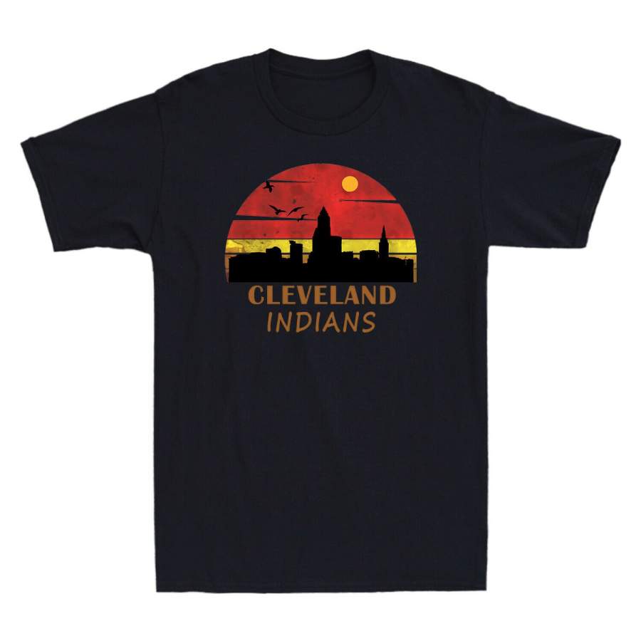 Cleveland Indians T-Shirt Gift For Love Cleveland Men’s Cotton Tee