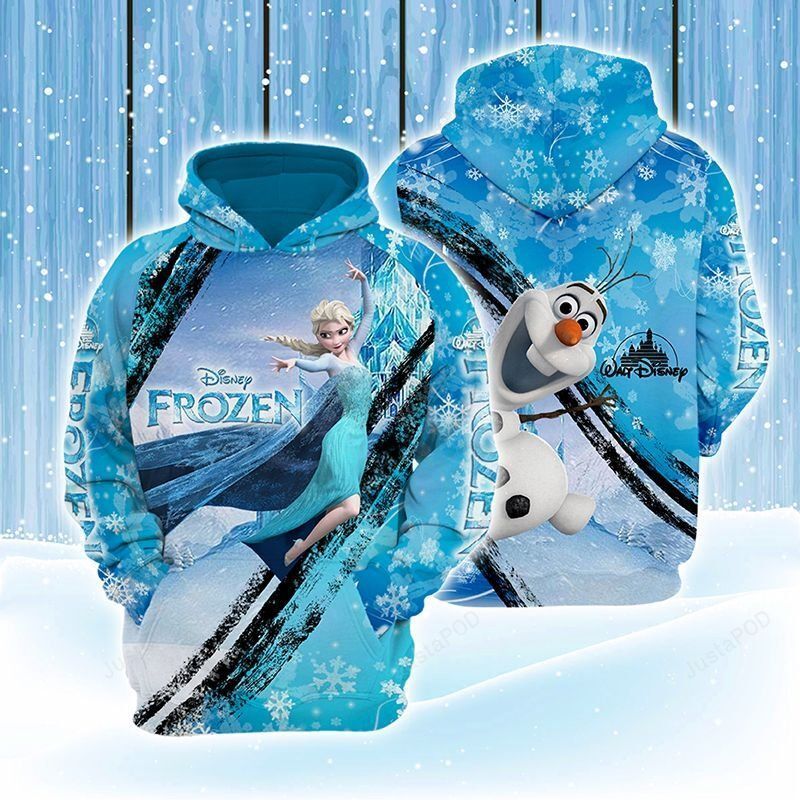 Unifinz Dn Christmas Hoodie Frozen Elsa Olaf Blue Hoodie Frozen Hoodie 2022