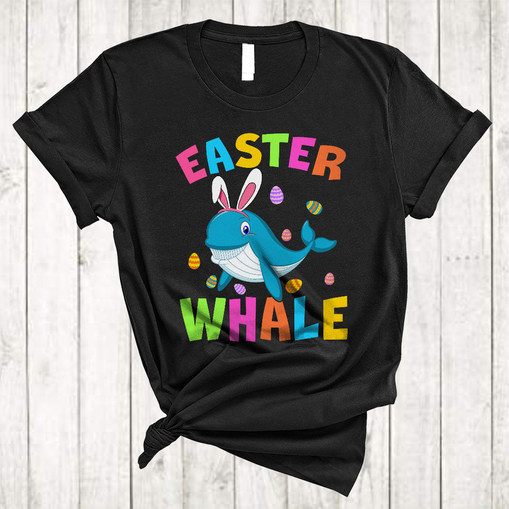 Easter Whale Cute Funny Easter Day Bunny Whale Hunting Eggs Matching Family Group T-Shirt