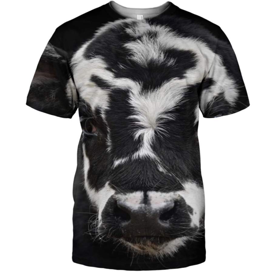 3D All Over Print Heifer Face Shirt