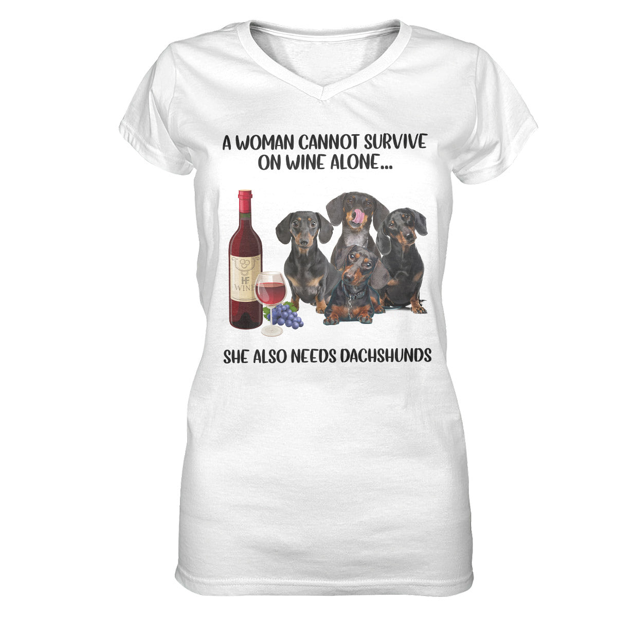 Dachshund Lovers Shirt 11 Ez01 1009 Women V-Neck T-Shirt