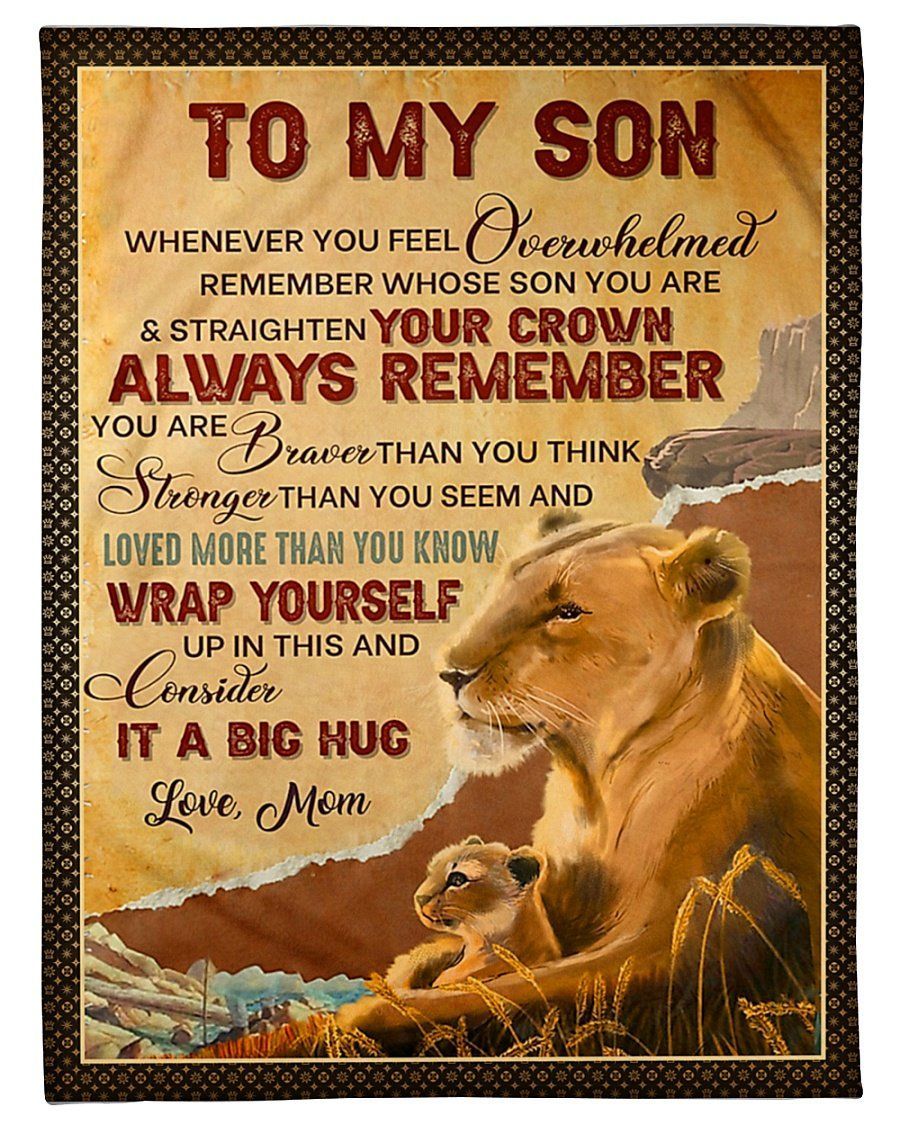 Wrap Yourself Up In This Lion Wild Nature Mama Gift For Son Fleece Blanket