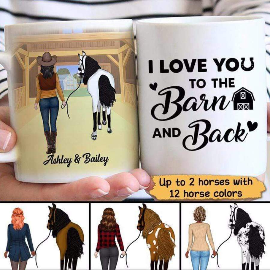 Love You To The Barn And Back Horse Personalized AOP Mug