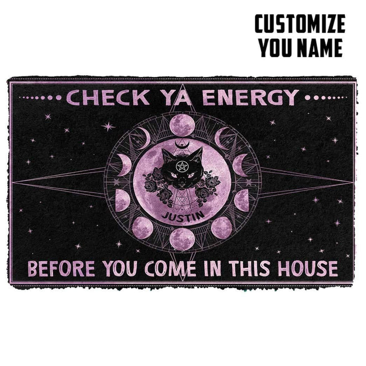 Waybackapparel Check Ya Energy Custom Name 3D Doormat