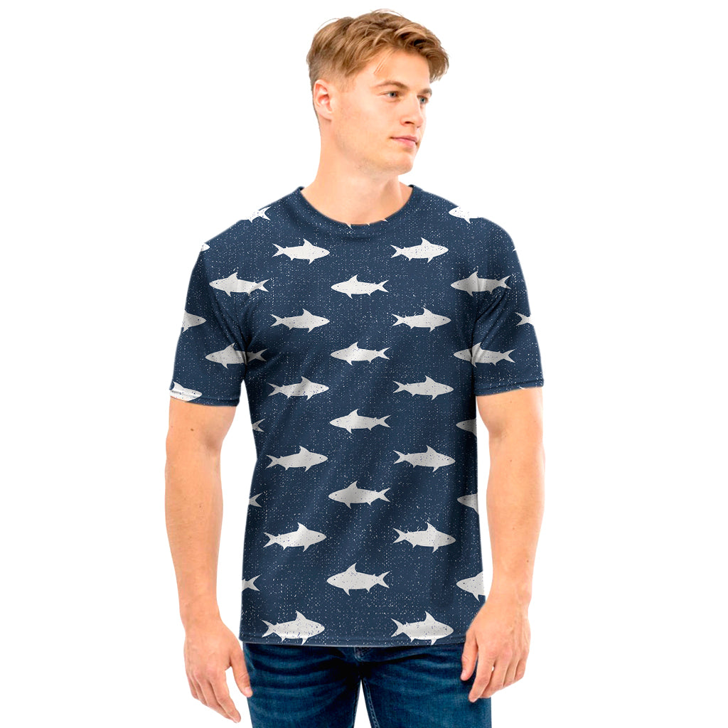 Shark Fish Pattern Print Men’S T-Shirt