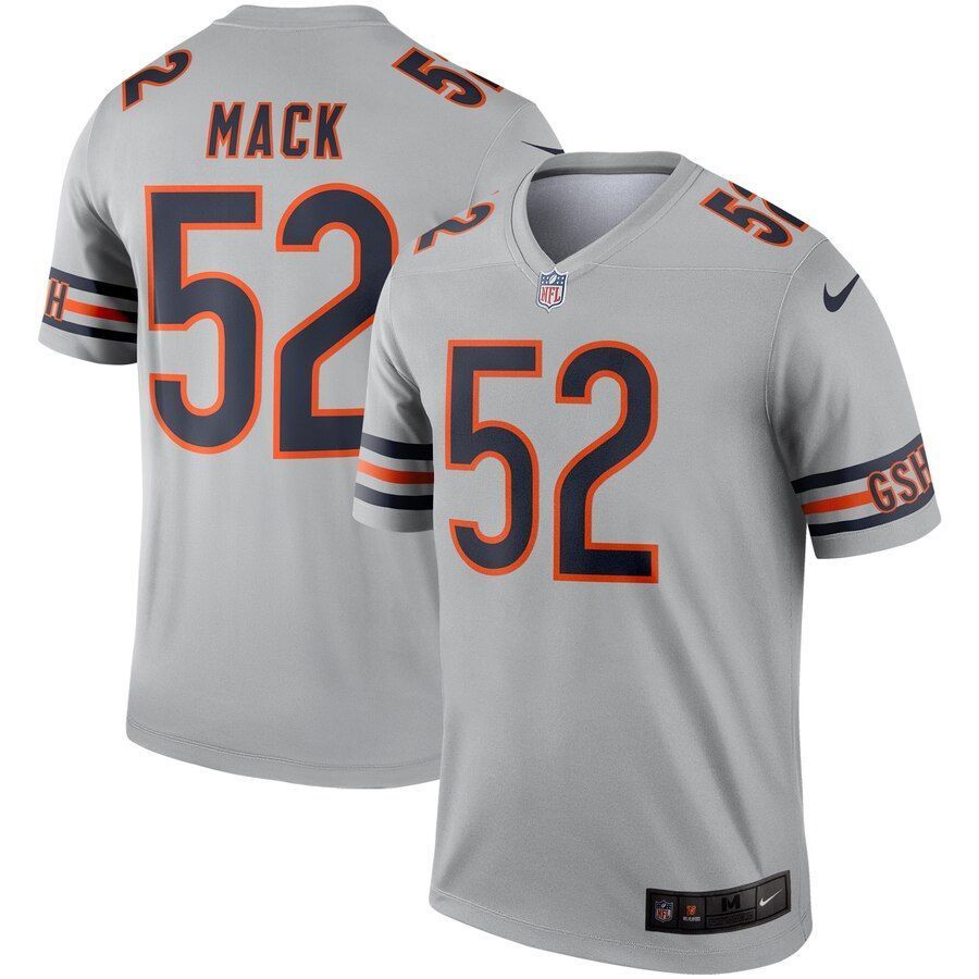 Khalil Mack Chicago Bears Inverted Legend Jersey Silver 2019