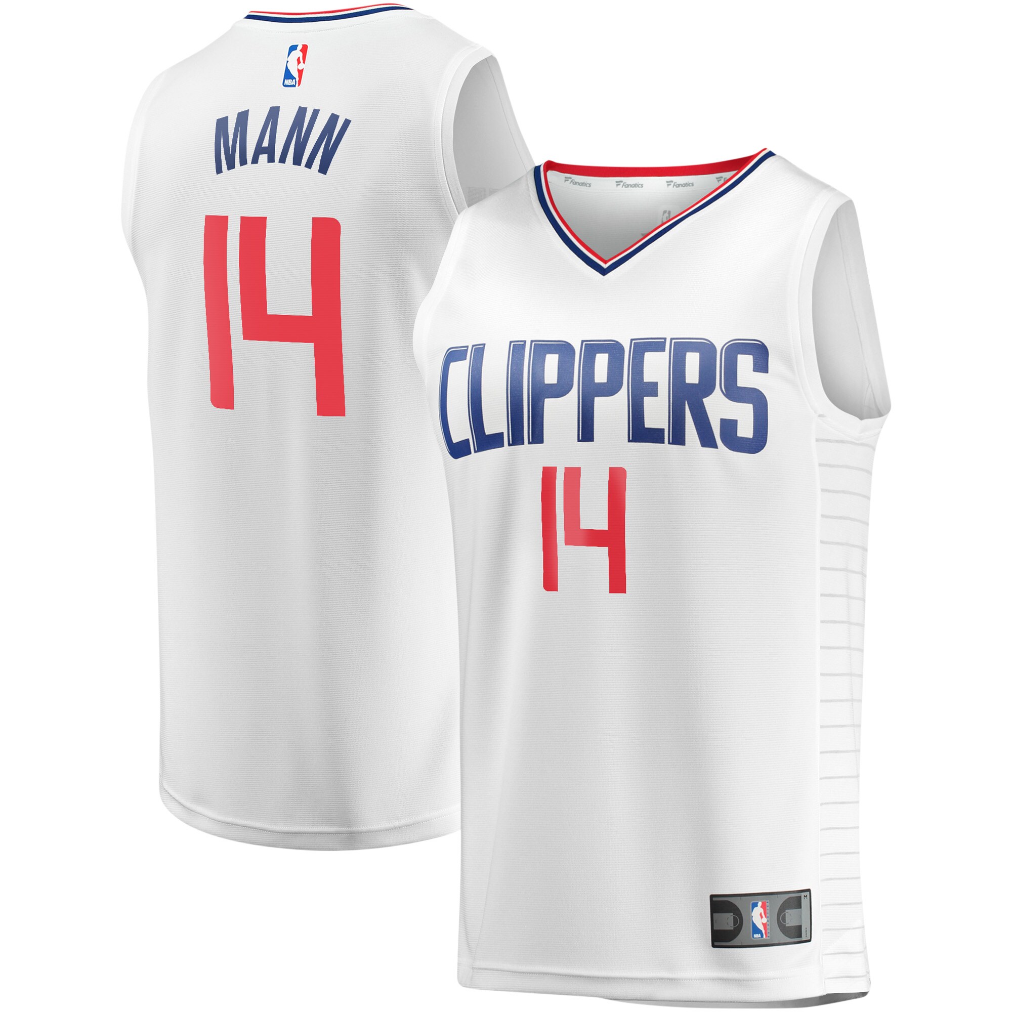 Terance Mann LA Clippers Youth Fast Break Player Jersey – Association Edition – White