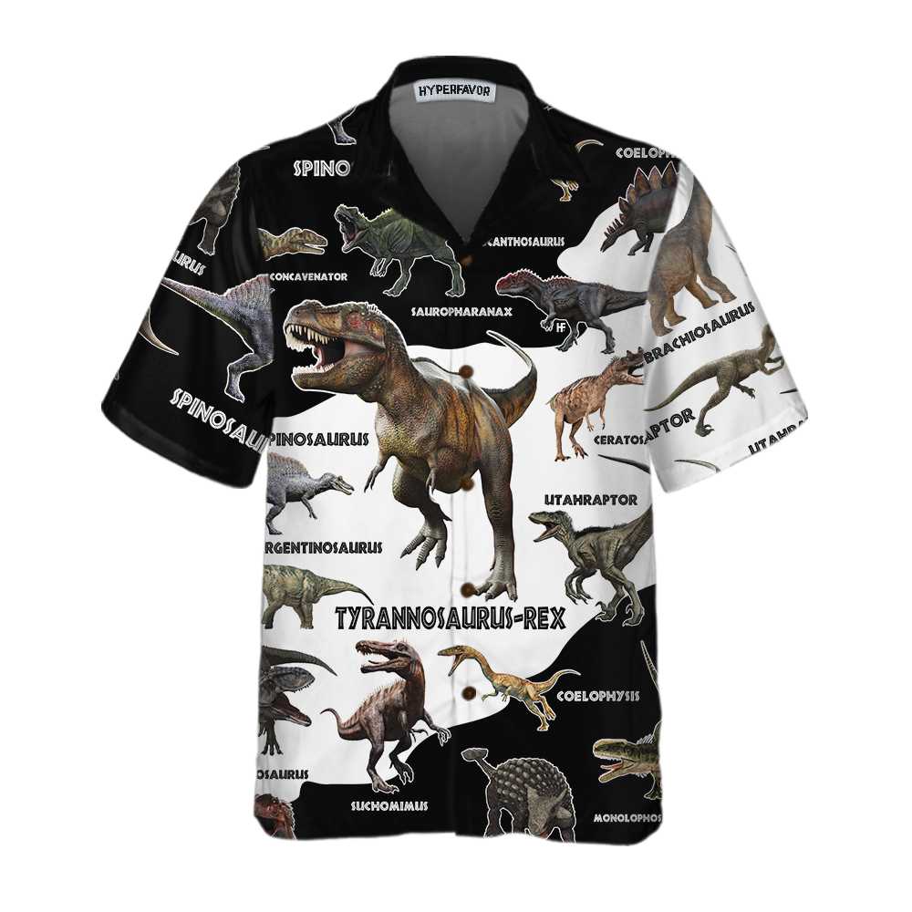 3D Dinosaur Hawaiian Shirt, Funny Dinosaur Shirt, Cool Printed Dino Shirt For Adults