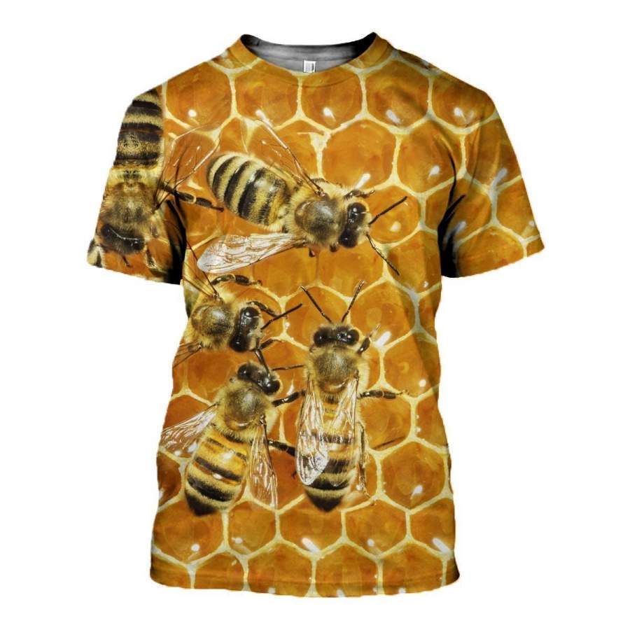 3D All Over Printed Bees Shirts and Shorts