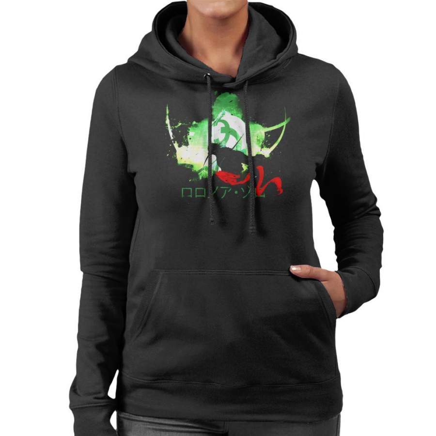 One Piece Roronoa Zoro Silhouette Women’s Hooded Sweatshirt