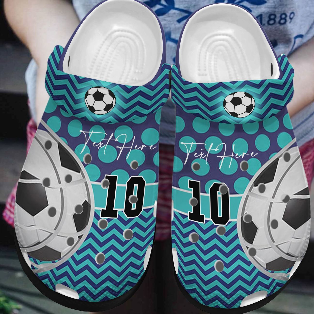 Soccer Personalized Clog, Custom Name, Text, Color, Number Fashion Style For Women, Men, Kid, Print 3D In The Love For Soccer