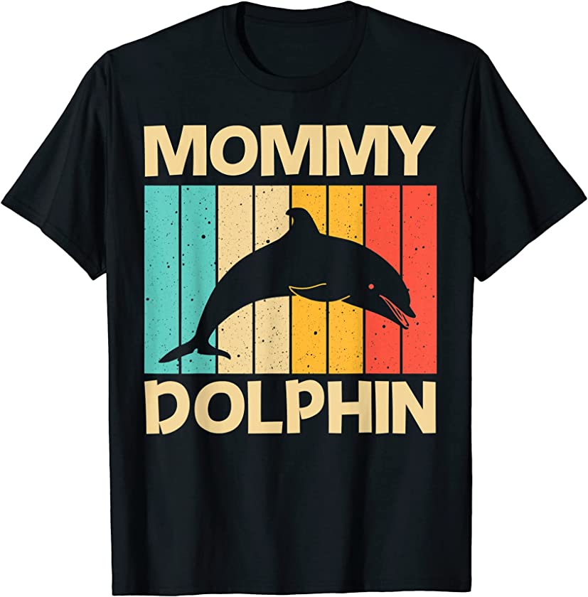 Cool Dolphin For Women Mom Dolphins Beluga Whale Sea Animal T-Shirt