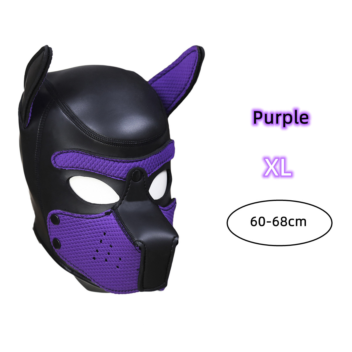 XL Code Brand New Increase Large Size Puppy Cosplay Padded Rubber Full Head Hood Mask with Ears for Men Women Dog Role Play alx