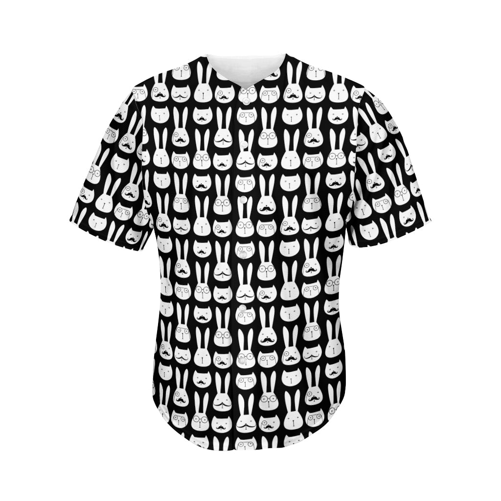 Rabbit And Cat Pattern Print Men’S Baseball Jersey 3D Print