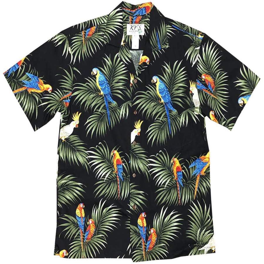 Parrot Alert Black Hawaii Shirt Ha19908