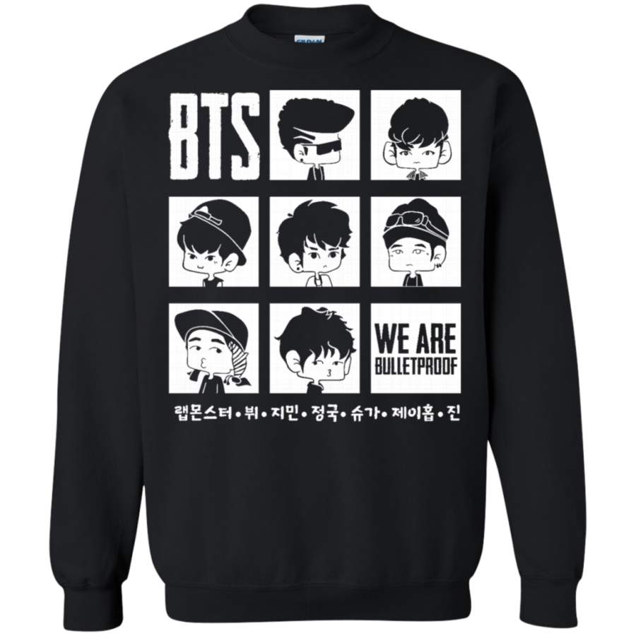 AGR BTS WE ARE BULLETPROOF Chibi Crewneck Pullover Sweatshirt