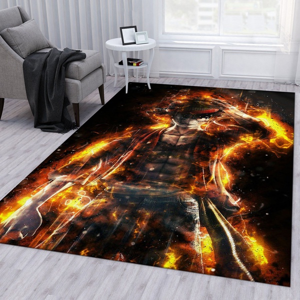 Anime Monkey D Luffy Soul Rug Bedroom Rug Home Decor Floor Decor