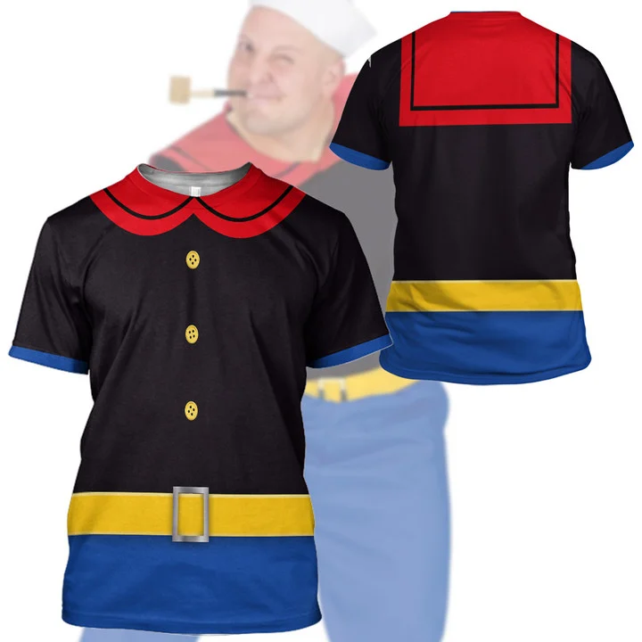 Lovelypod – 3D Popeye Cosplay Costume Custom Hoodie Tshirt Apparel